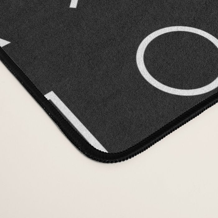 gamer pattern black and white  - gaming design black Desk Mat Gallery Image 4