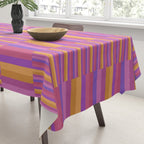 Mixed Stripes Pattern IV Colorful 90s Tablecloth Gallery Image 3