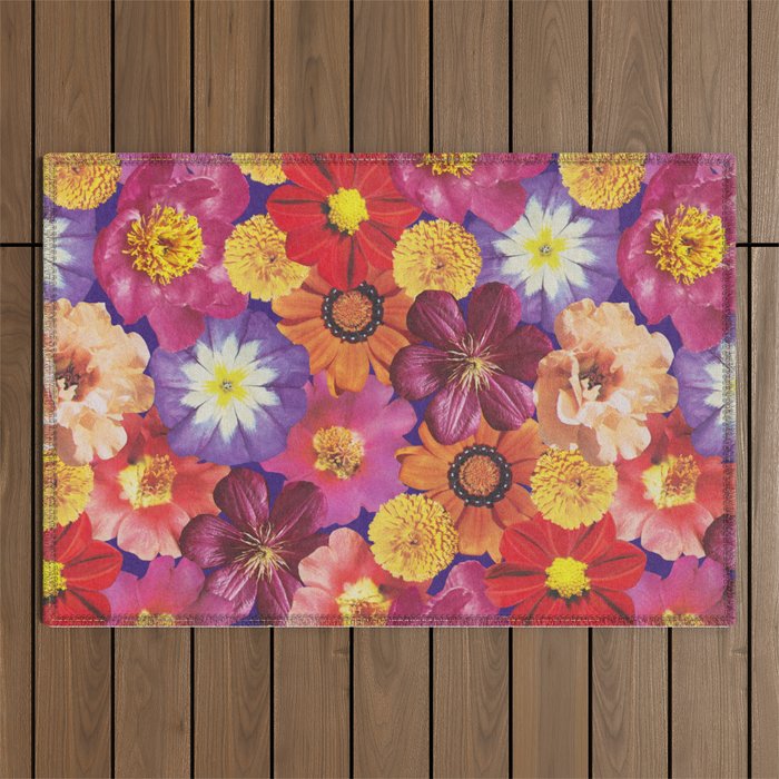 Flower Salad #2 Outdoor Rug Gallery Image 1