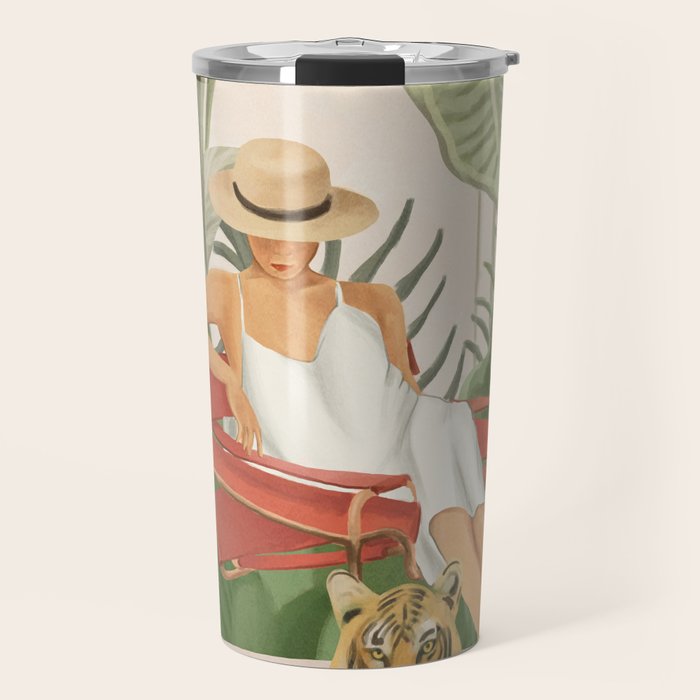 The Lady and the Tiger II Travel Mug Gallery Image 1