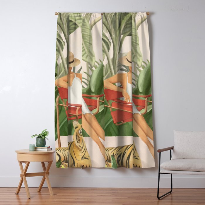 The Lady and the Tiger II Window Curtain Gallery Image 1