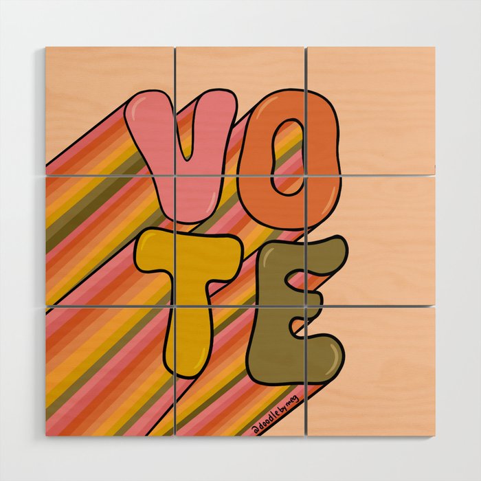 Vote Wood Wall Art Gallery Image 1