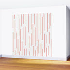Leitungen Minimalist Pink and White Interrupted Line Pattern Wall Mural Gallery Image 2