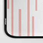 Leitungen Minimalist Pink and White Interrupted Line Pattern Laptop Sleeve Gallery Image 3