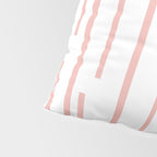 Leitungen Minimalist Pink and White Interrupted Line Pattern Pillow Sham Gallery Image 4