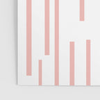 Leitungen Minimalist Pink and White Interrupted Line Pattern Poster Gallery Image 3