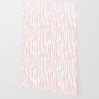 Leitungen Minimalist Pink and White Interrupted Line Pattern Wallpaper Gallery Image 2