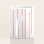 Leitungen Minimalist Pink and White Interrupted Line Pattern Coffee Mug Gallery Image 4