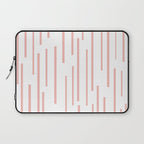Leitungen Minimalist Pink and White Interrupted Line Pattern Laptop Sleeve Gallery Image 1