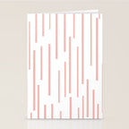 Leitungen Minimalist Pink and White Interrupted Line Pattern Stationery Card Gallery Image 2