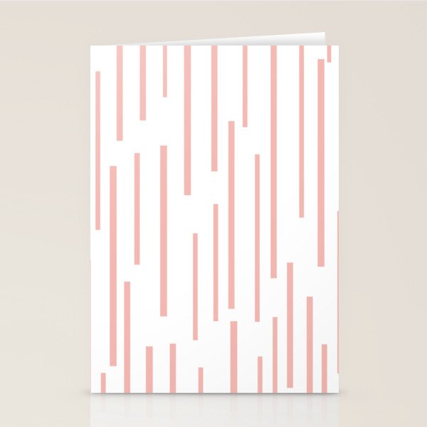 Leitungen Minimalist Pink and White Interrupted Line Pattern Stationery Card Gallery Image 2