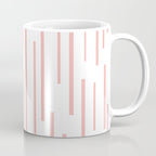 Leitungen Minimalist Pink and White Interrupted Line Pattern Coffee Mug Gallery Image 1