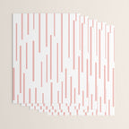 Leitungen Minimalist Pink and White Interrupted Line Pattern Wrapping Paper Gallery Image 3