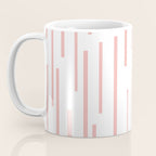 Leitungen Minimalist Pink and White Interrupted Line Pattern Coffee Mug Gallery Image 3