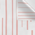 Leitungen Minimalist Pink and White Interrupted Line Pattern Wall Tapestry Gallery Image 3