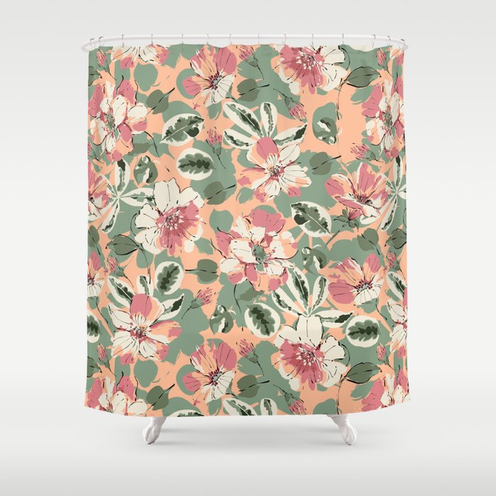 Modern tropical garden PFG2 Shower Curtain Gallery Image 1