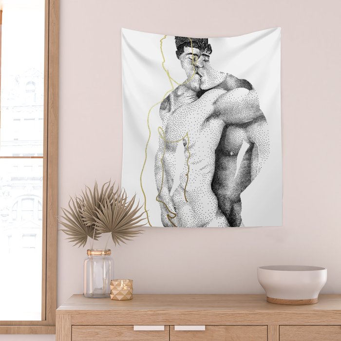 Figuration 1 (GOLD DOESN'T PRINT SHINY) Wall Tapestry Gallery Image 2