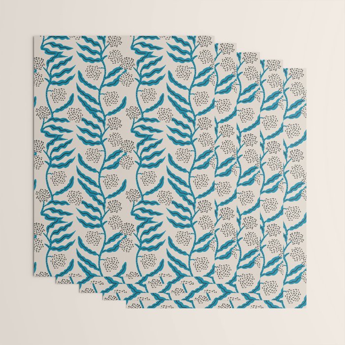 LA VILLE VINE BLUE Wrapping Paper Gallery Image 3