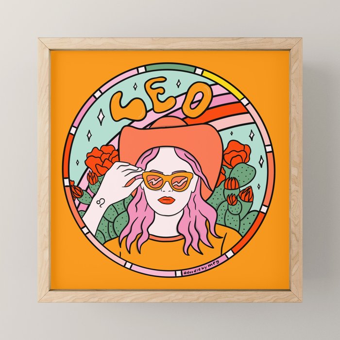 Leo Cowgirl Mini Art Print Gallery Image 1
