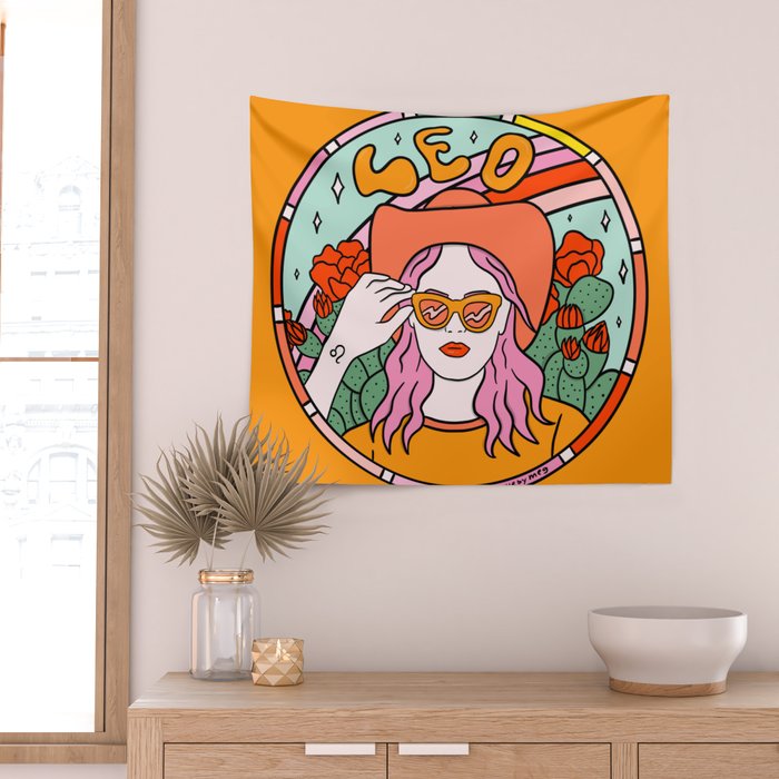 Leo Cowgirl Wall Tapestry Gallery Image 2