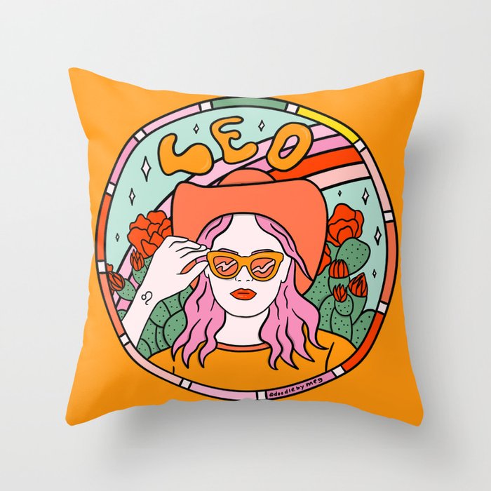 Leo Cowgirl Throw Pillow Gallery Image 6