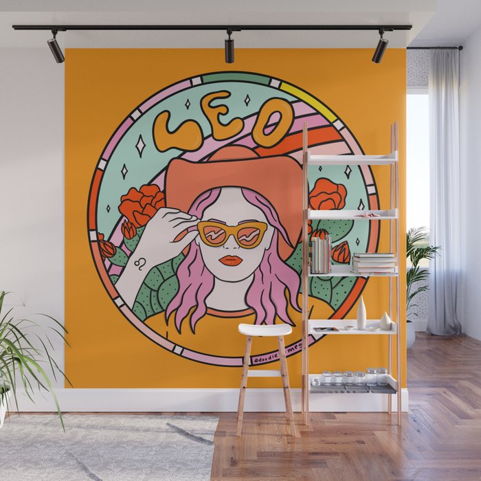 Leo Cowgirl Wall Mural Gallery Image 1