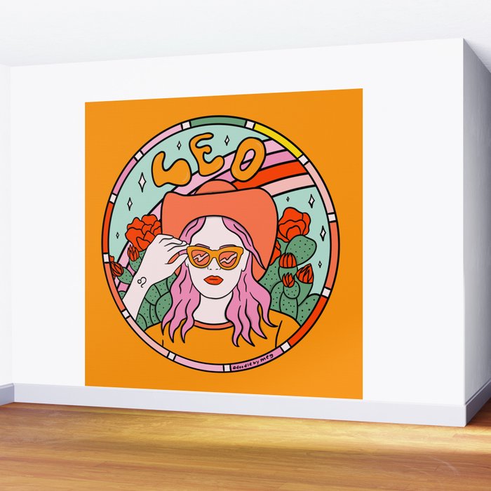 Leo Cowgirl Wall Mural Gallery Image 2