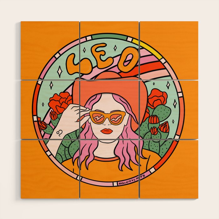 Leo Cowgirl Wood Wall Art Gallery Image 1