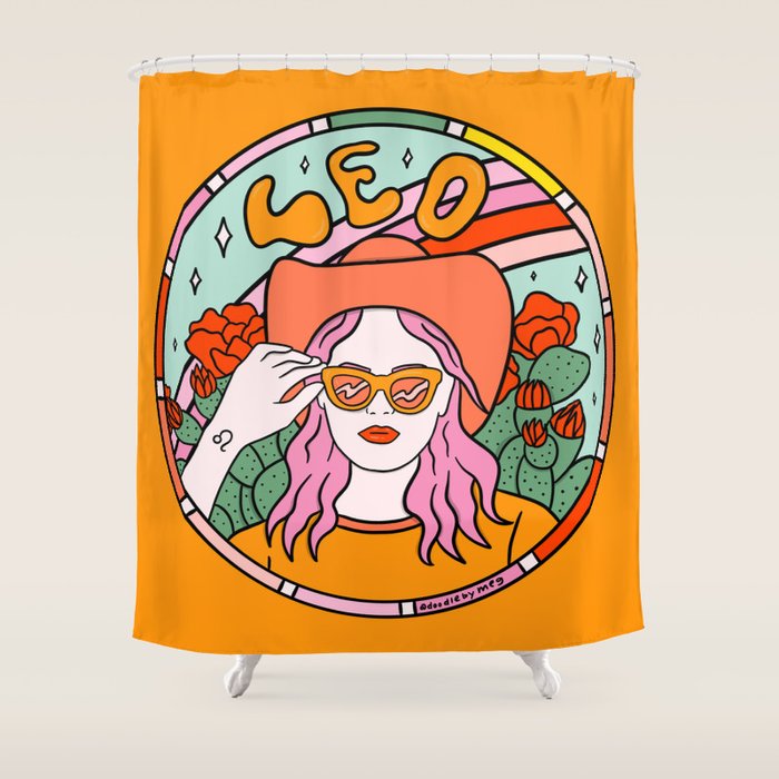 Leo Cowgirl Shower Curtain Gallery Image 1