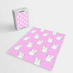 Vaporwave greek statue doodle pattern Jigsaw Puzzle Gallery Image 2