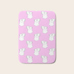 Vaporwave greek statue doodle pattern Bath Mat Gallery Image 1