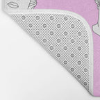 Vaporwave greek statue doodle pattern Bath Mat Gallery Image 2