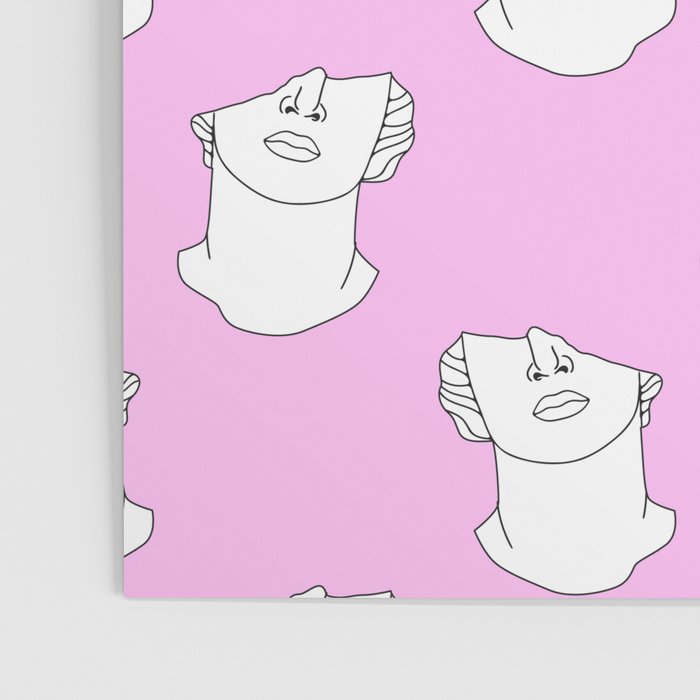 Vaporwave greek statue doodle pattern Poster Gallery Image 3