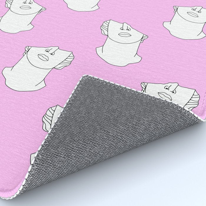 Vaporwave greek statue doodle pattern Rug Gallery Image 4