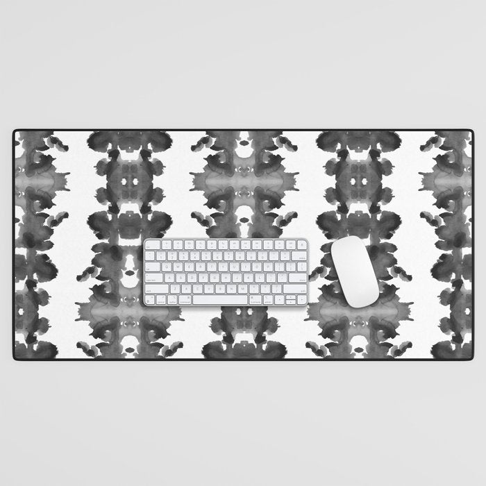 Black Ink Blots Desk Mat Gallery Image 1