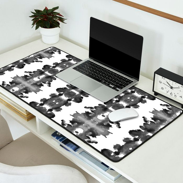 Black Ink Blots Desk Mat Gallery Image 2