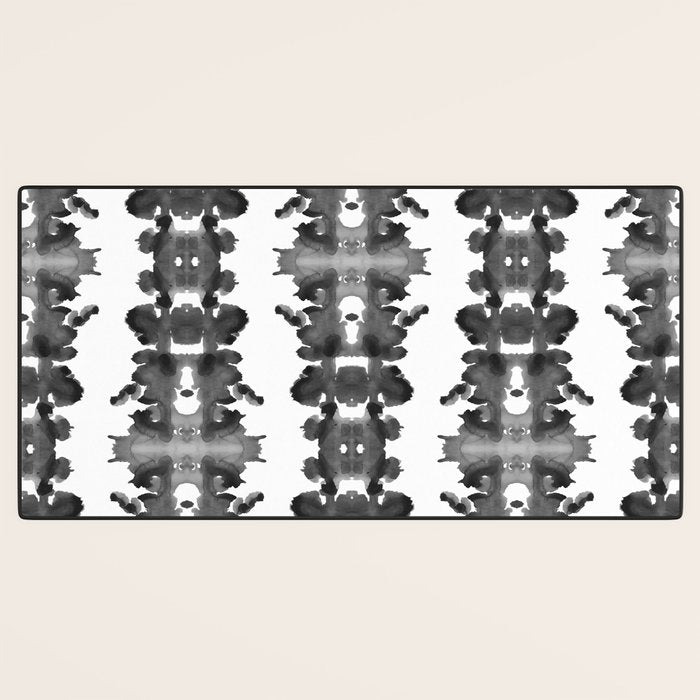 Black Ink Blots Desk Mat Gallery Image 3