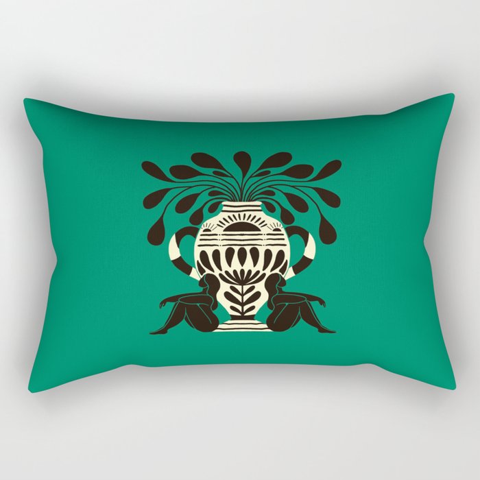 Greco Ladies and Vase Rectangular Pillow Gallery Image 1