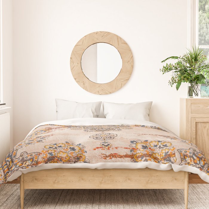 Orange Vintage Rug Design Duvet Cover Gallery Image 3