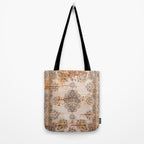 Orange Vintage Rug Design Tote Bag Gallery Image 2