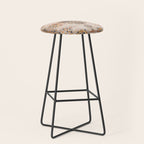Orange Vintage Rug Design Stool Gallery Image 1