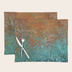 Vintage Copper and Teal Rust Placemat Gallery Image 1