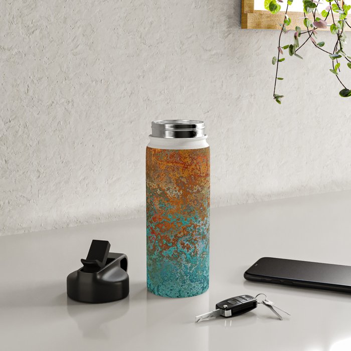Vintage Copper and Teal Rust Water Bottle Gallery Image 4