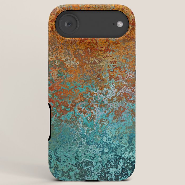 Vintage Copper and Teal Rust iPhone Case Gallery Image 6