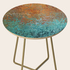 Vintage Copper and Teal Rust Side Table Gallery Image 2