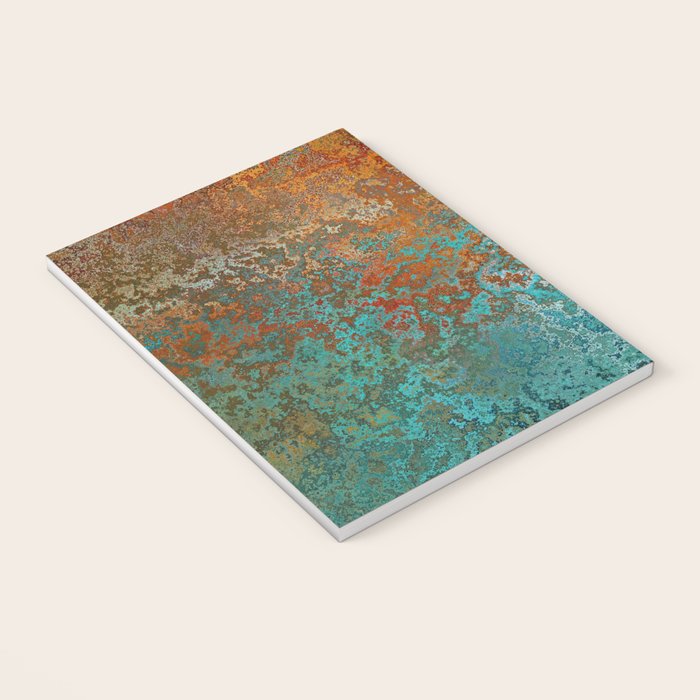 Vintage Copper and Teal Rust Notebook Gallery Image 3