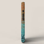 Vintage Copper and Teal Rust iPhone Case Gallery Image 2