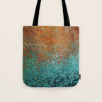 Vintage Copper and Teal Rust Tote Bag Gallery Image 1