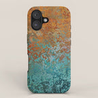 Vintage Copper and Teal Rust iPhone Case Gallery Image 1