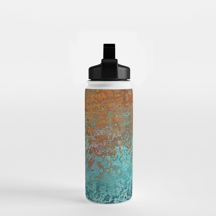 Vintage Copper and Teal Rust Water Bottle Gallery Image 2